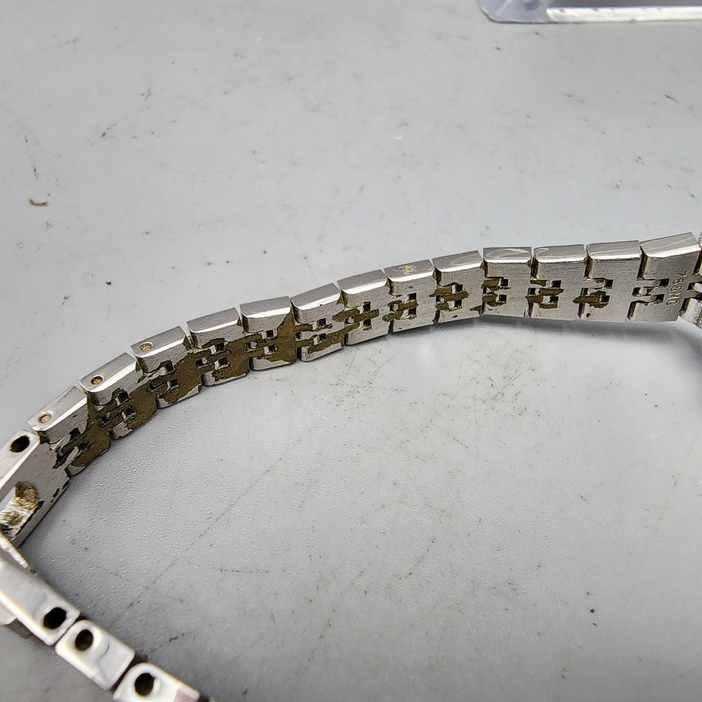 VTG Pulsar Watch Women Silver Tone Silver Dial 16mm Rectangle V230-5340 New Batt