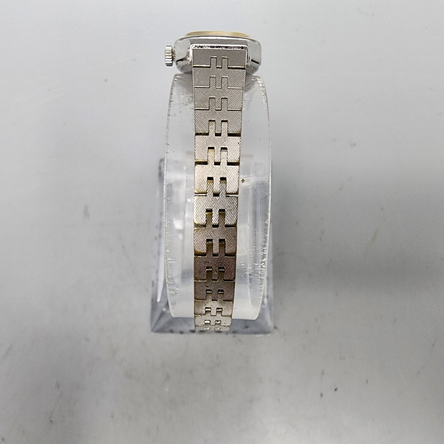 VTG Pulsar Watch Women Silver Tone Silver Dial 16mm Rectangle V230-5340 New Batt