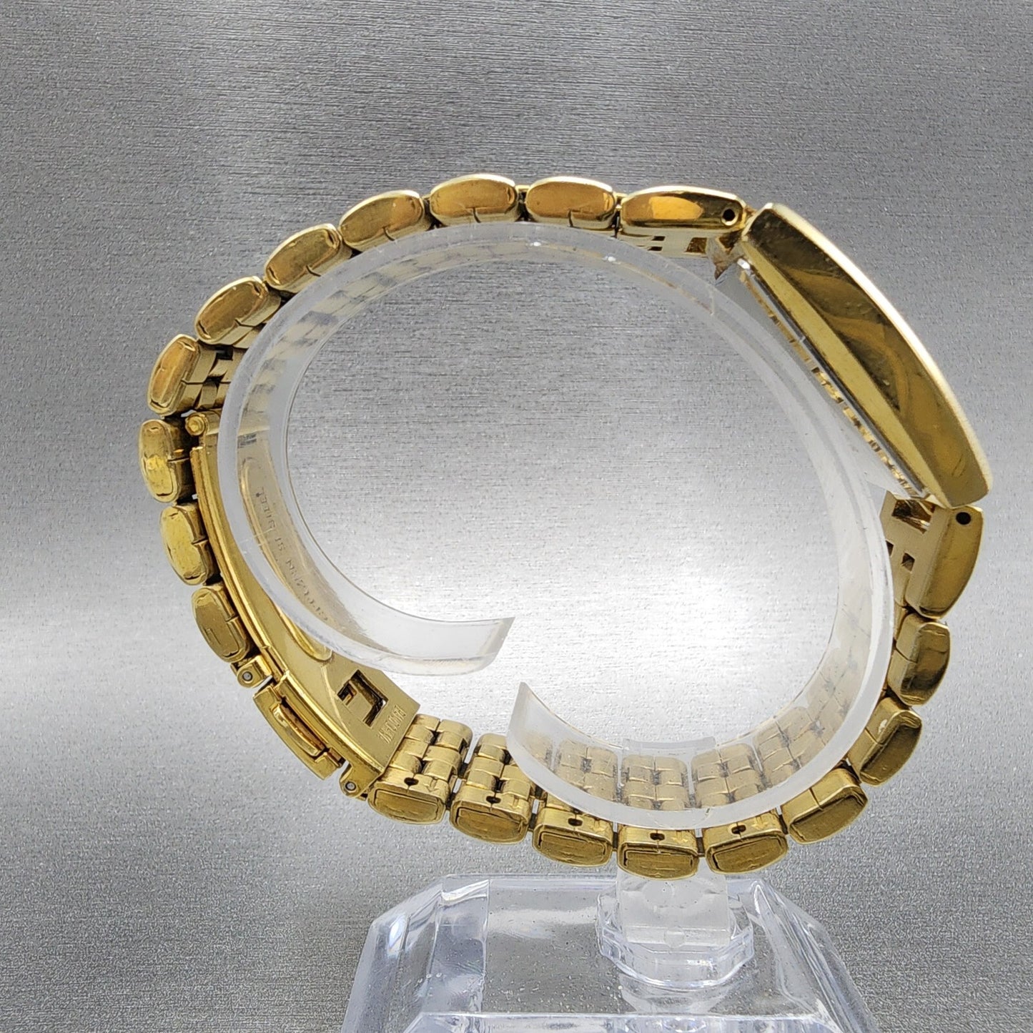 Citizen Tank Watch Men 27mm Champagne Dial Gold Tone Rectangle New Battery