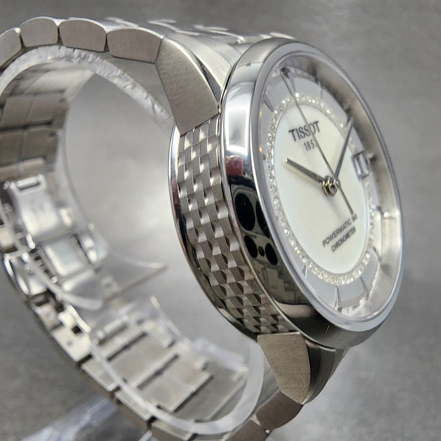 Tissot T-Classic Powermatic 80 Watch Women 30mm MOP Dial Stainless Steel Diamond