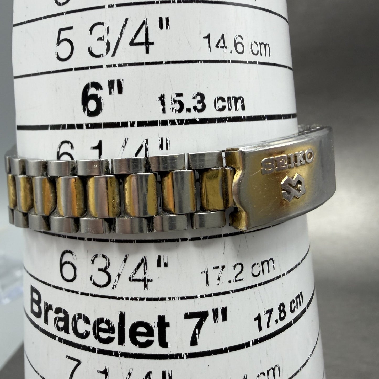 Seiko SQ Watch Women 24mm Champagne Dial Two Tone Daydate 8523-0050 New Batt UHK10