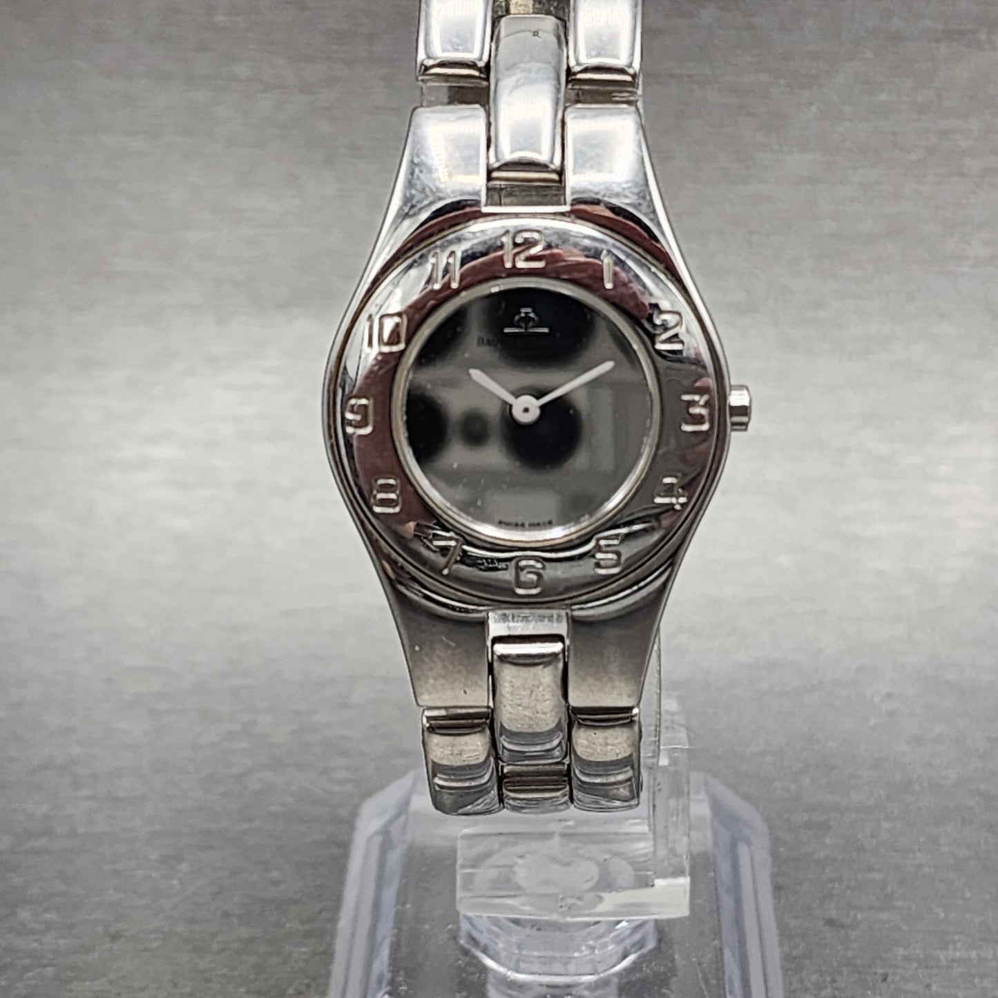 Baume Mercier Linea Watch Women 27mm Silver Dial Steel Round MVO45182 New Batt