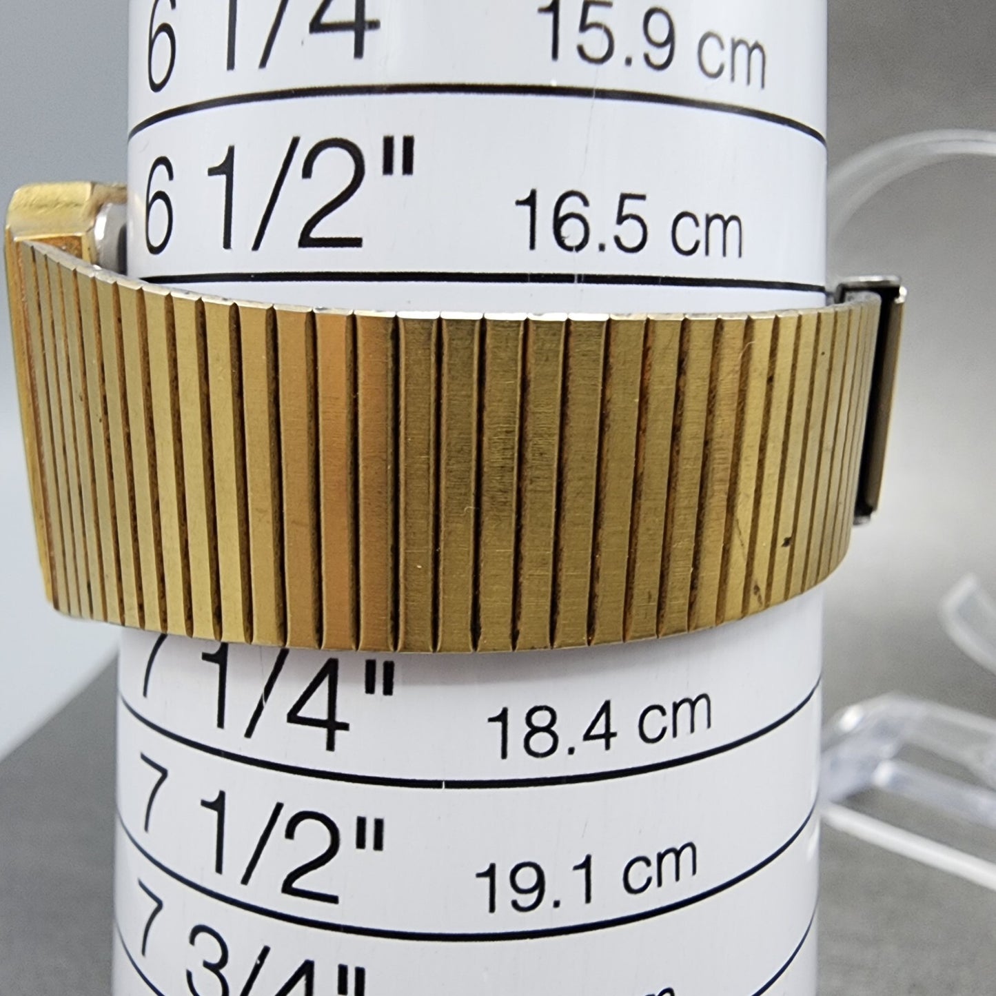 Orient VX Tank Watch Men 27mm Silver Dial Gold Tone Rectangle PARTS