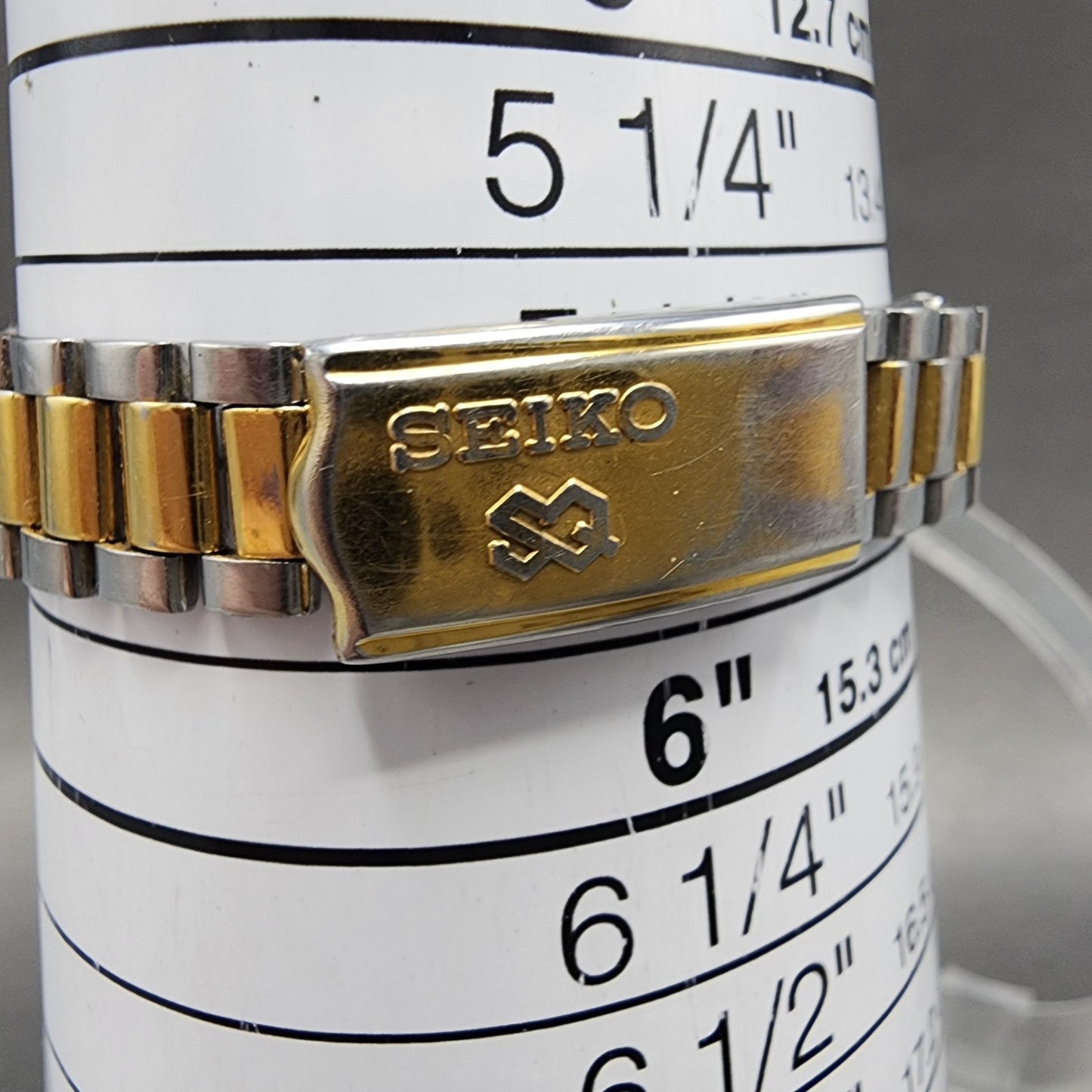 Seiko SQ Watch Women 24mm Gold Dial Two Tone Daydate Round 3E230A60 New Battery11