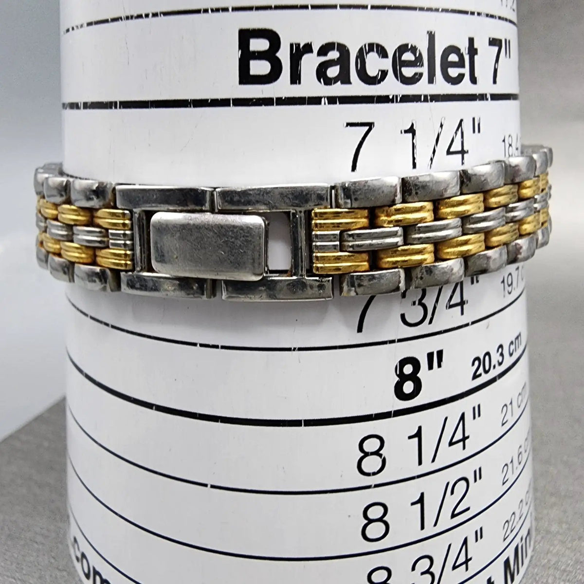 Seiko Watch Women 23mm Black Dial Two Tone Date Round 7N820228 New Battery ABC10