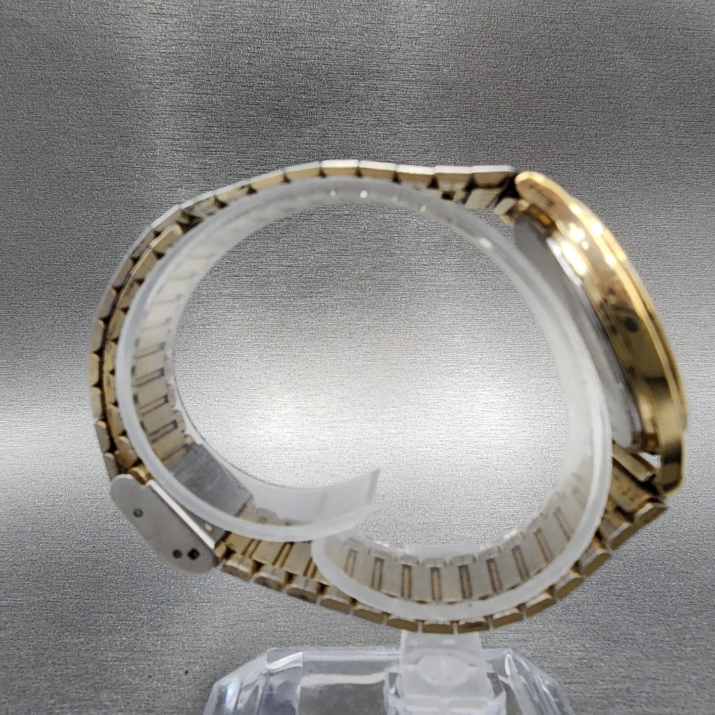 Seiko Spirit Watch Men 33mm White Dial Gold Tone Date Round 5E32-6A3A New Batt