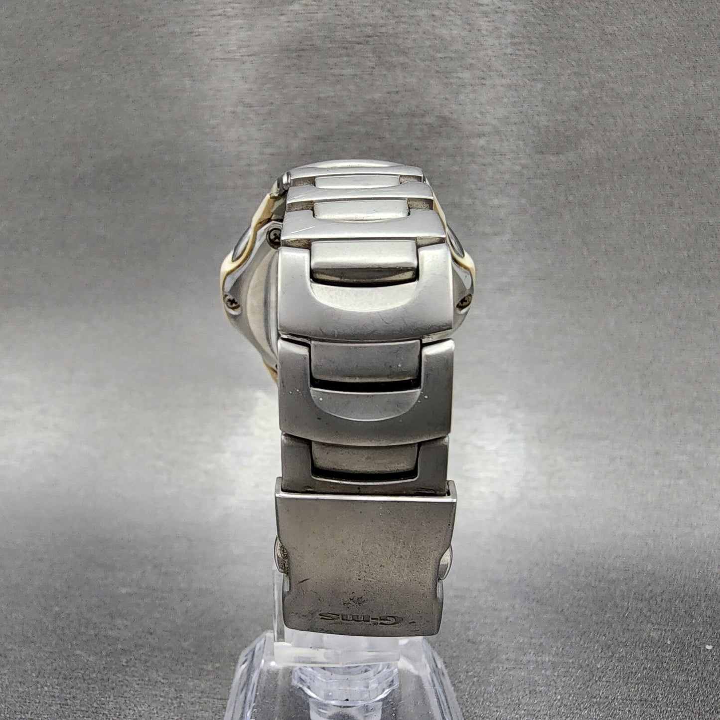 Casio Baby G Watch Women 42mm Digital Silver Tone Alarm Chrono MSG-140LV New Bat