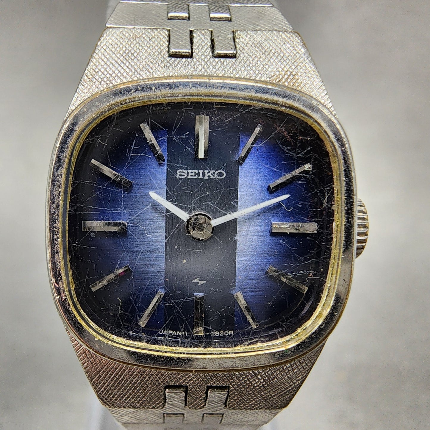 VTG Seiko Watch Women 19mm Blue Dial Gold plated Manual Wind 11-3940 Runs