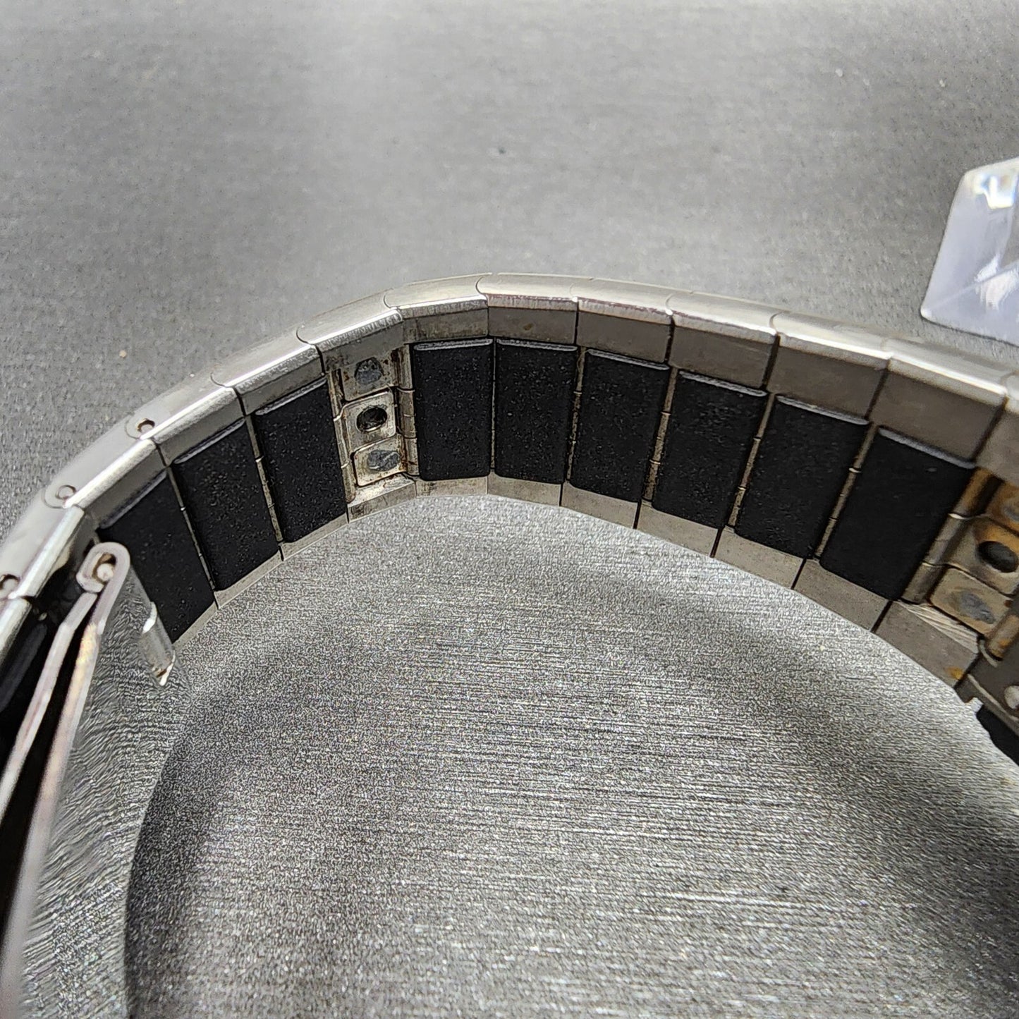 Rado Diastar Watch Men 23mm Gray Dial Black Tone Rectangle 153.0522.3 New Batt