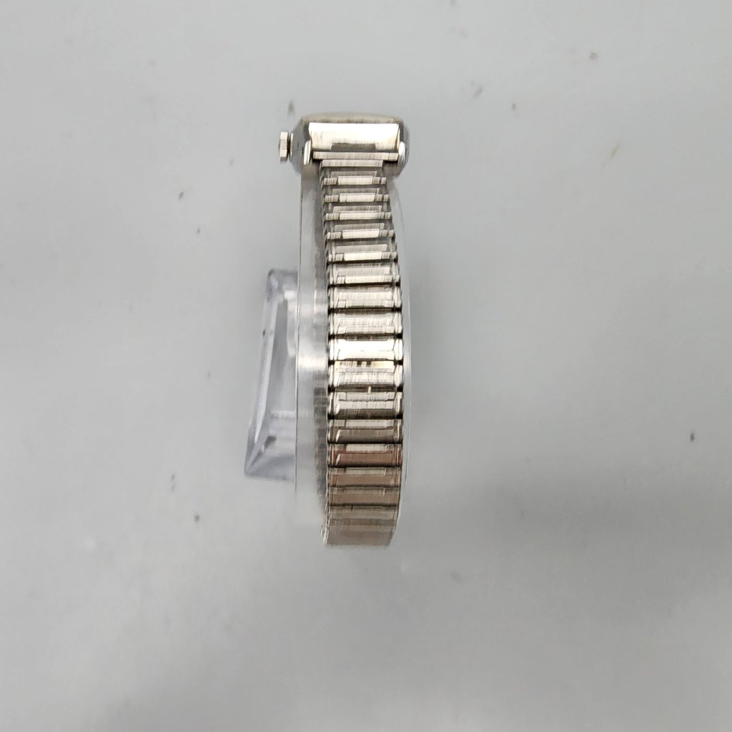 Vintage Seiko Matic lady Watch women Silver Tone White Dial Date21 Jewels Works