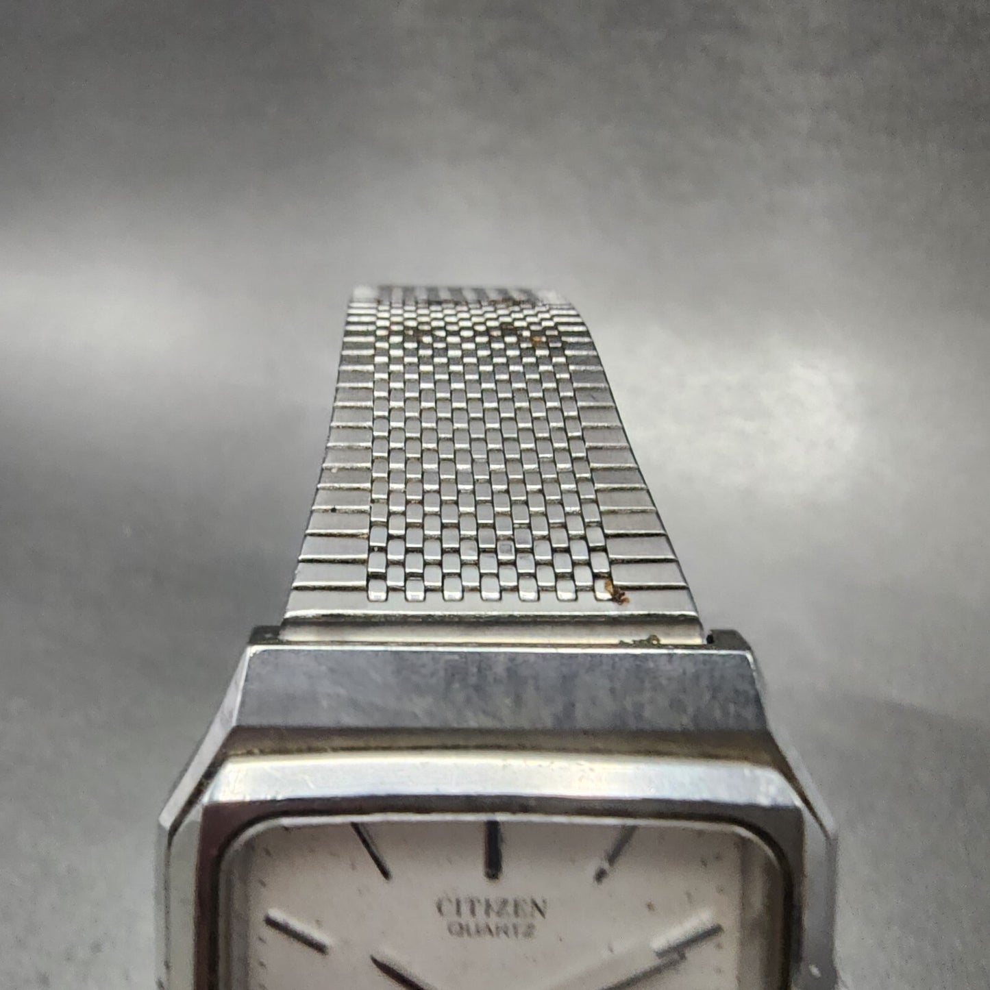 Citizen Tank Watch Men 32mm White Dial Steel Daydate Rectangle 3800-451287 PARTS