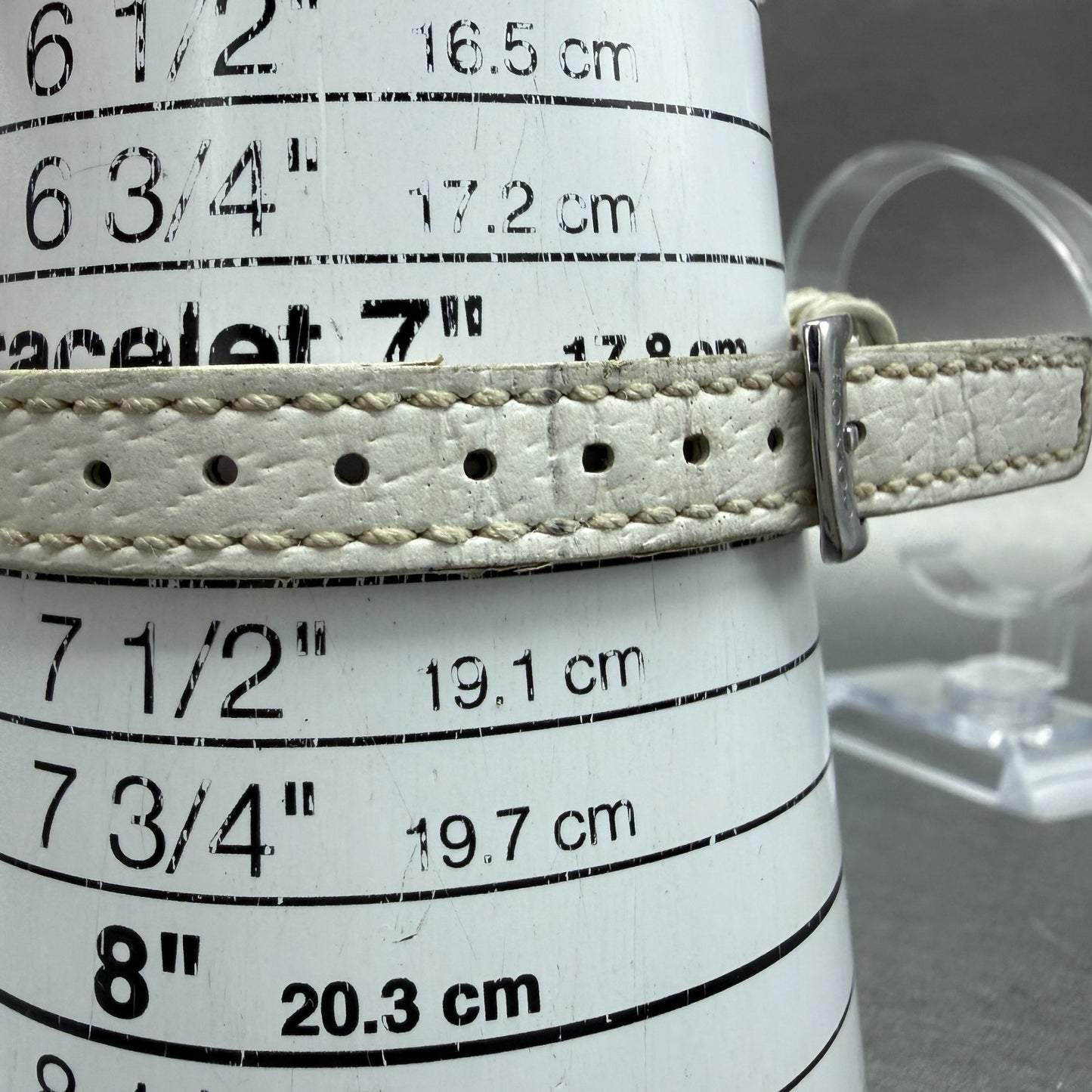 Coach Tank Watch Women 17mm White Dial Silver Tone Rectangle 0312 New Battery10