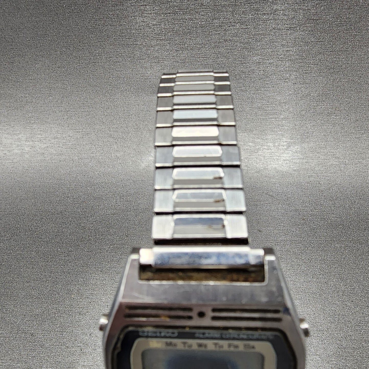 Seiko Digital Watch Men 34mm Steel Alarm Chronograph A257-5010 PARTS