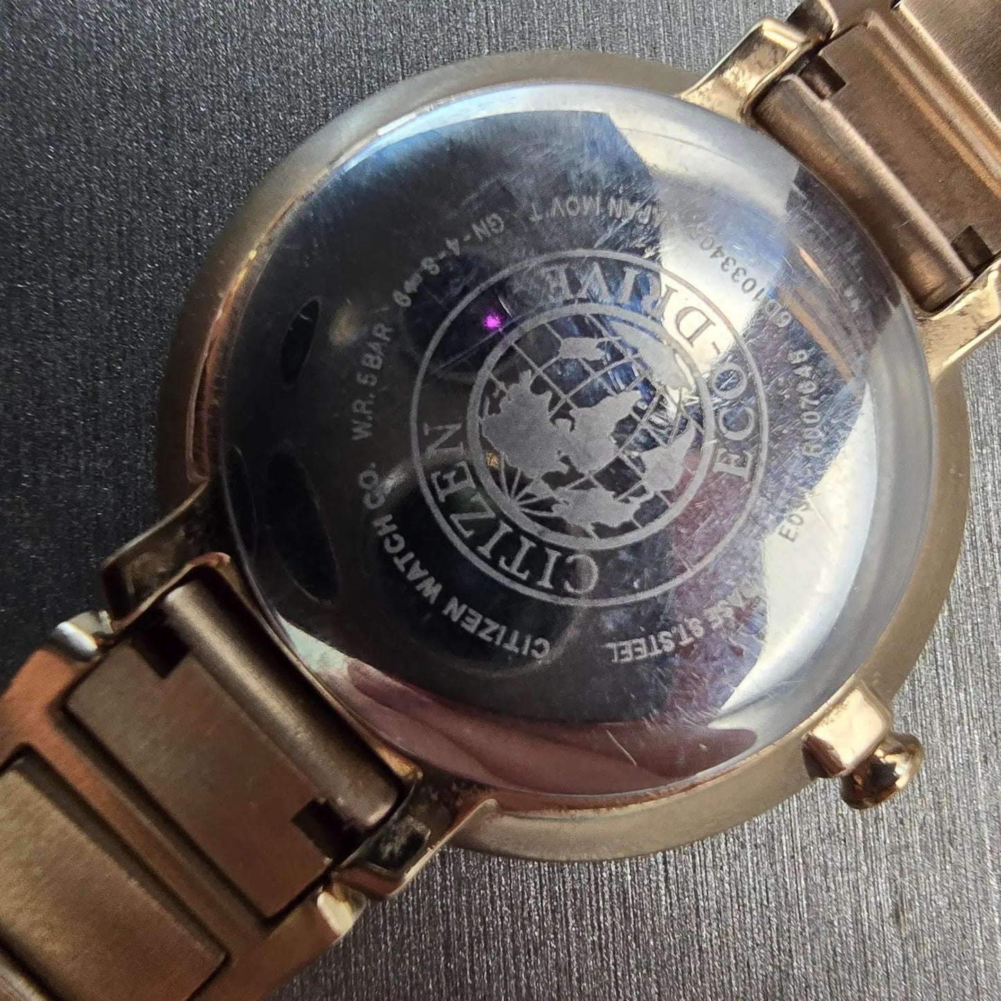 Citizen Eco-Drive Watch Women 30mm MOP Dial Gold Tone Gemmed E031-R007645 Works10