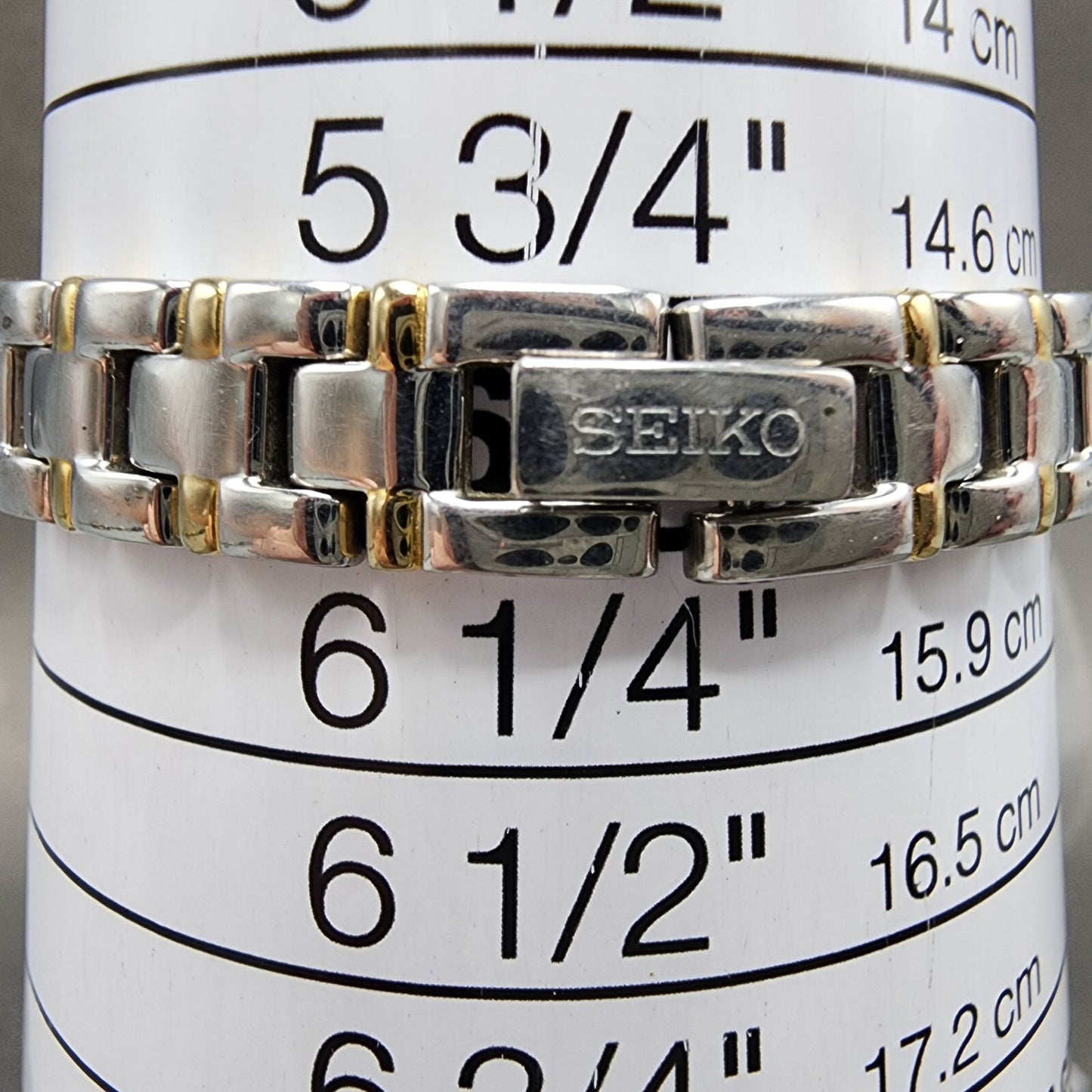 Seiko Tank Watch Women 13mm White Dial two Tone Rectangle V2200ab0 New Battery10