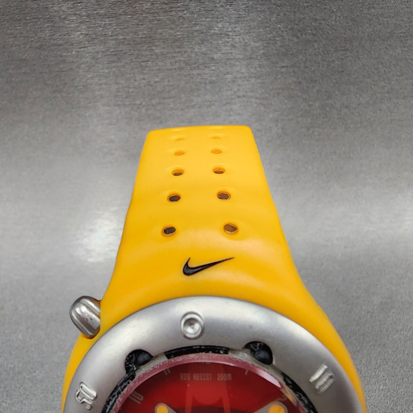 Nike Dive Watch Men 43mm Red Dial Orange Tone Date Round 131770 New Battery