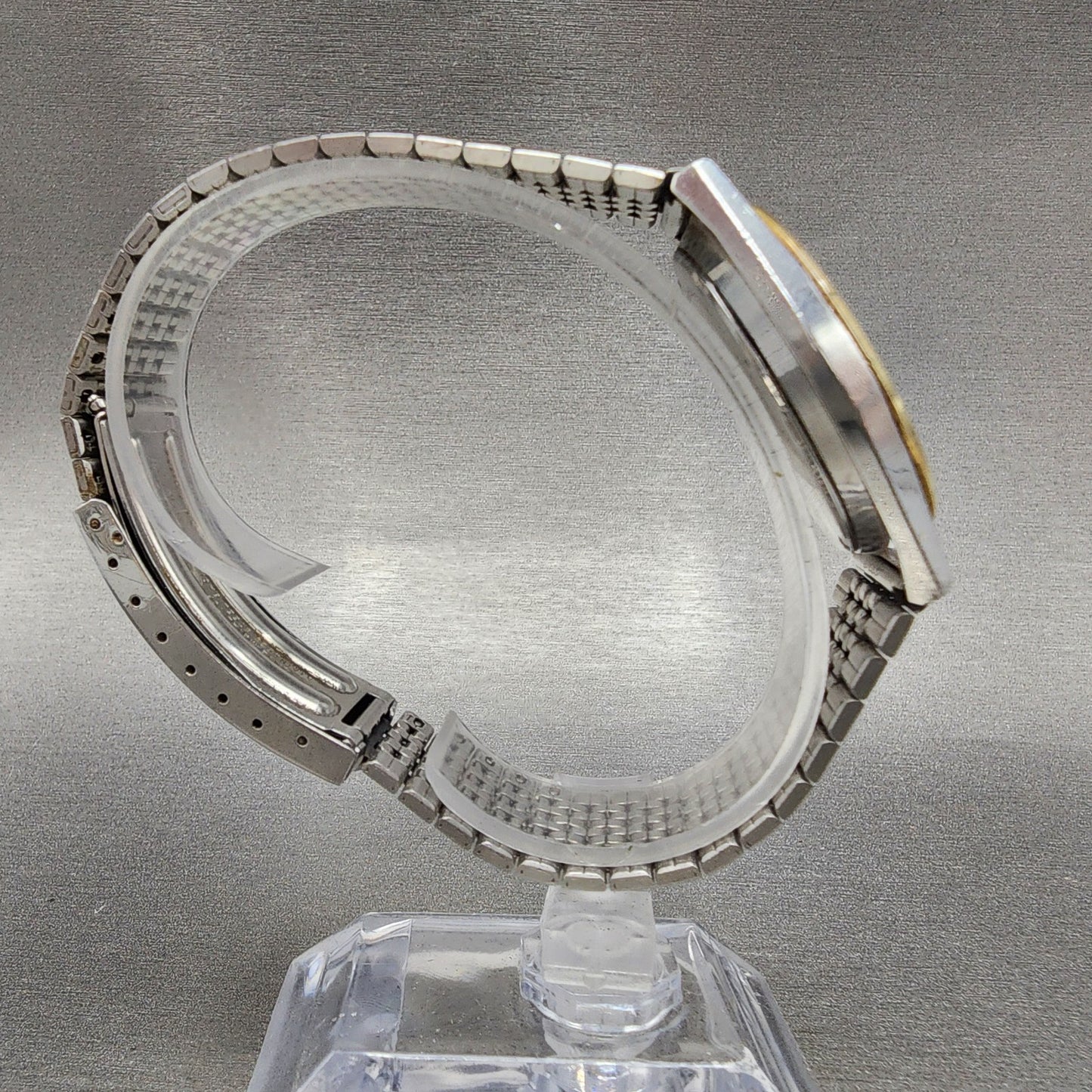 Seiko SQ Watch Men 35mm Gray Dial Two Tone Daydate 8123-7249 PARTS