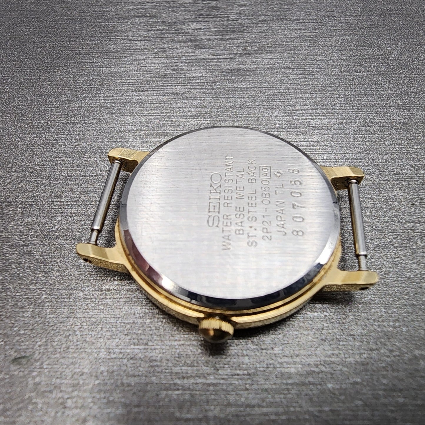 Seiko Avenue Watch Women 23mm White Dial Gold Tone Round 2P21-0B50 New Battery