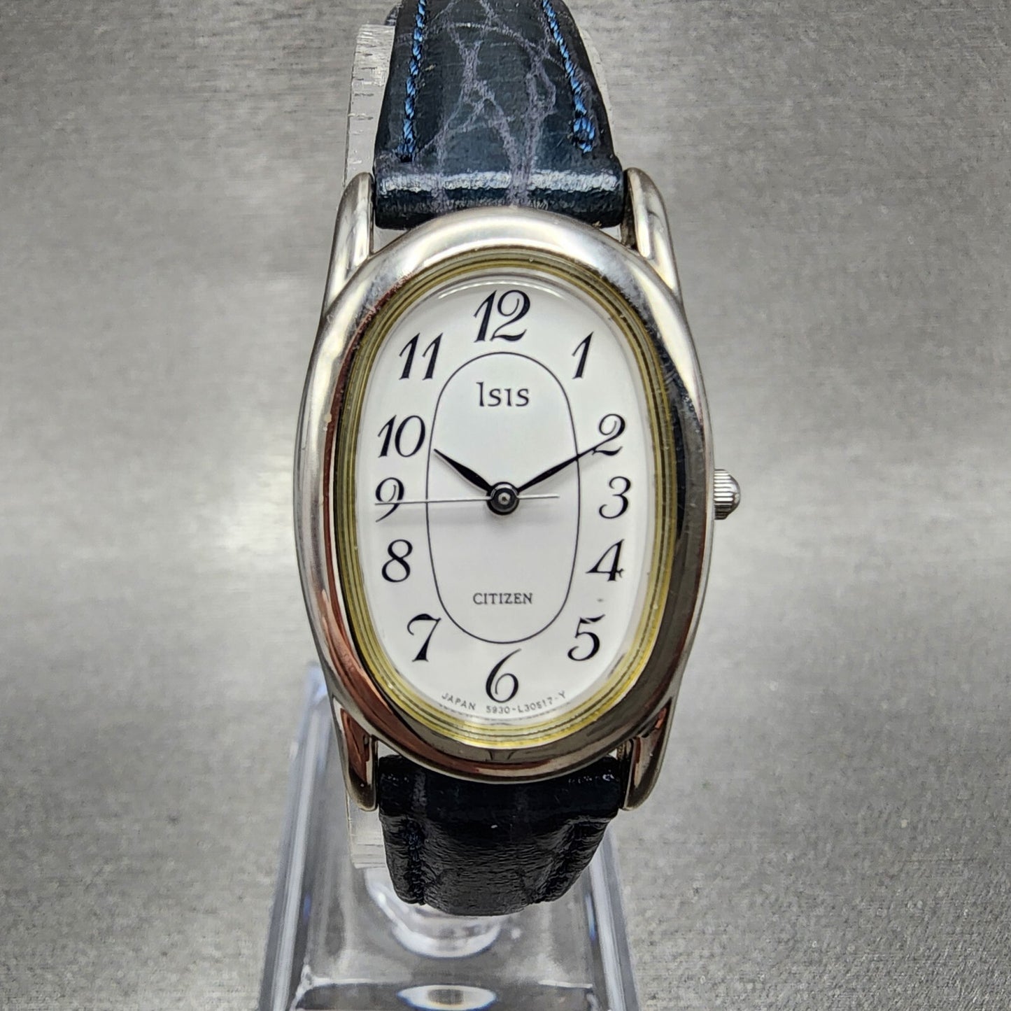Citizen ISis Watch Women 20mm White Dial Silver Tone Oval 5930-L11825 New Batt