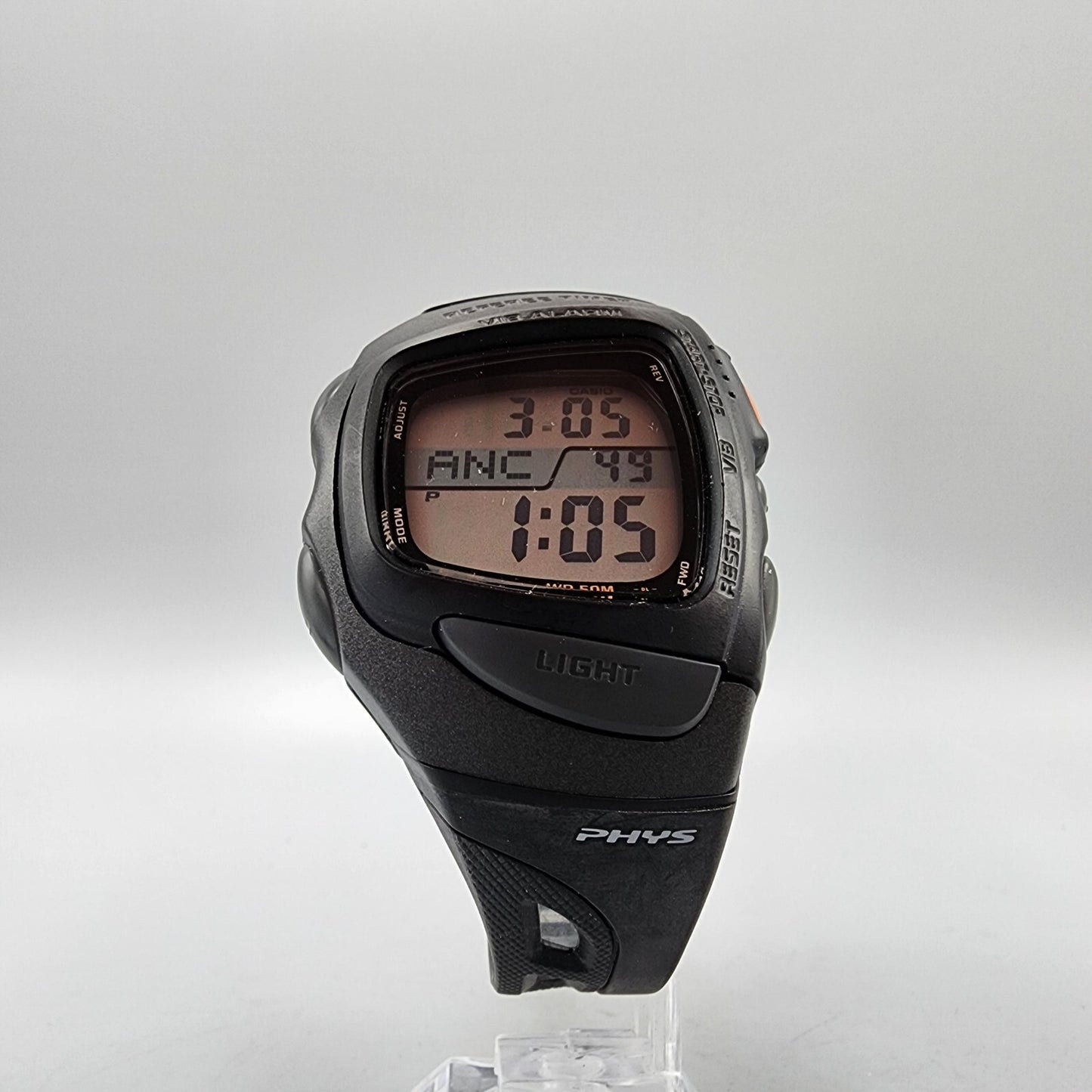 Casio Refree Timer Watch Men 39mm Digital Black PHYS Alarm Chrono New Battery