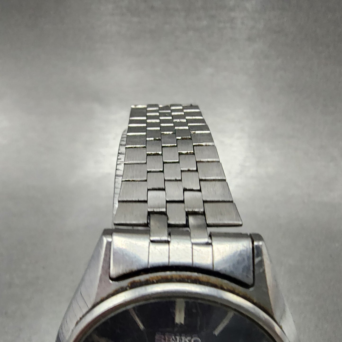 Seiko SQ Watch Men 35mm Black Dial Steel Daydate Round 7123-8460 PARTS