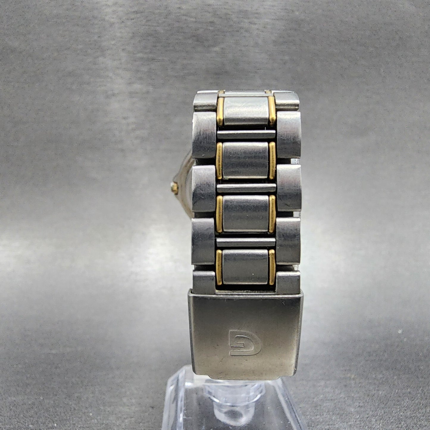 Gruen Moonphase Watch Men 34mm White Dial Two Tone Date Round New Battery