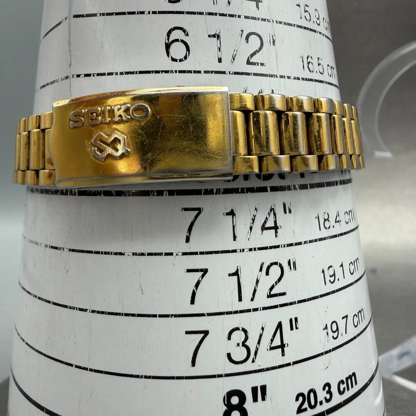 Seiko SQ Watch Women 25mm Gold Dial Gold Tone Daydate Round 2A23-0039 NewBat MG510
