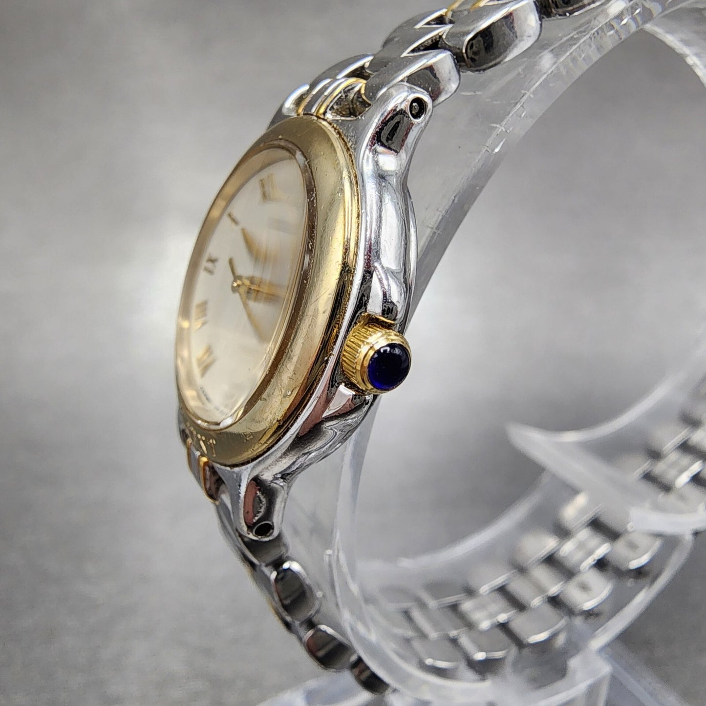 Seiko Lucent Watch Women 22mm Cream Dial Two Tone 1f21-0g80 New Battery