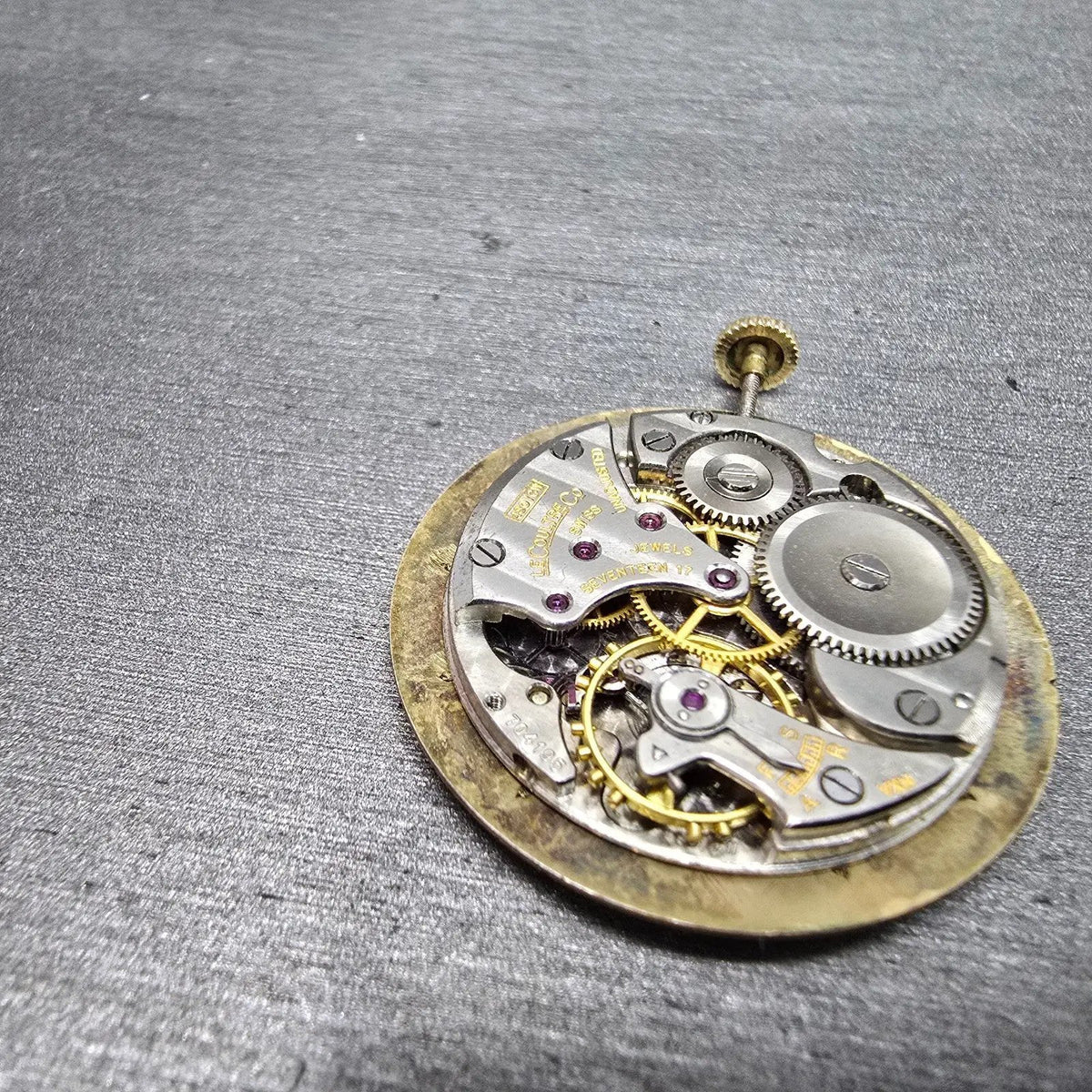 LeCoultre 480/CW Movement Manual Wind 17 Jewels Dial & Hands Vintage11