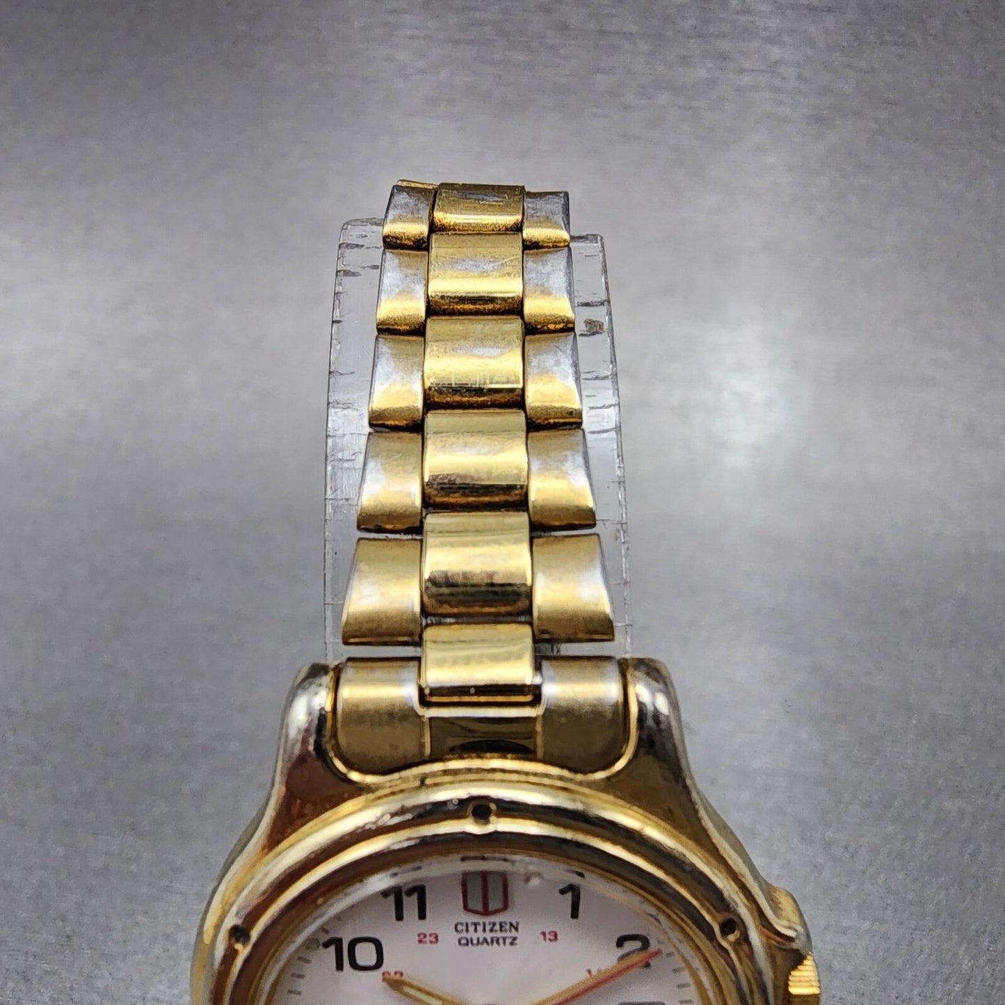 Citizen Watch Women 27mm White Dial Gold Tone Date 6010-S37668 New Battery