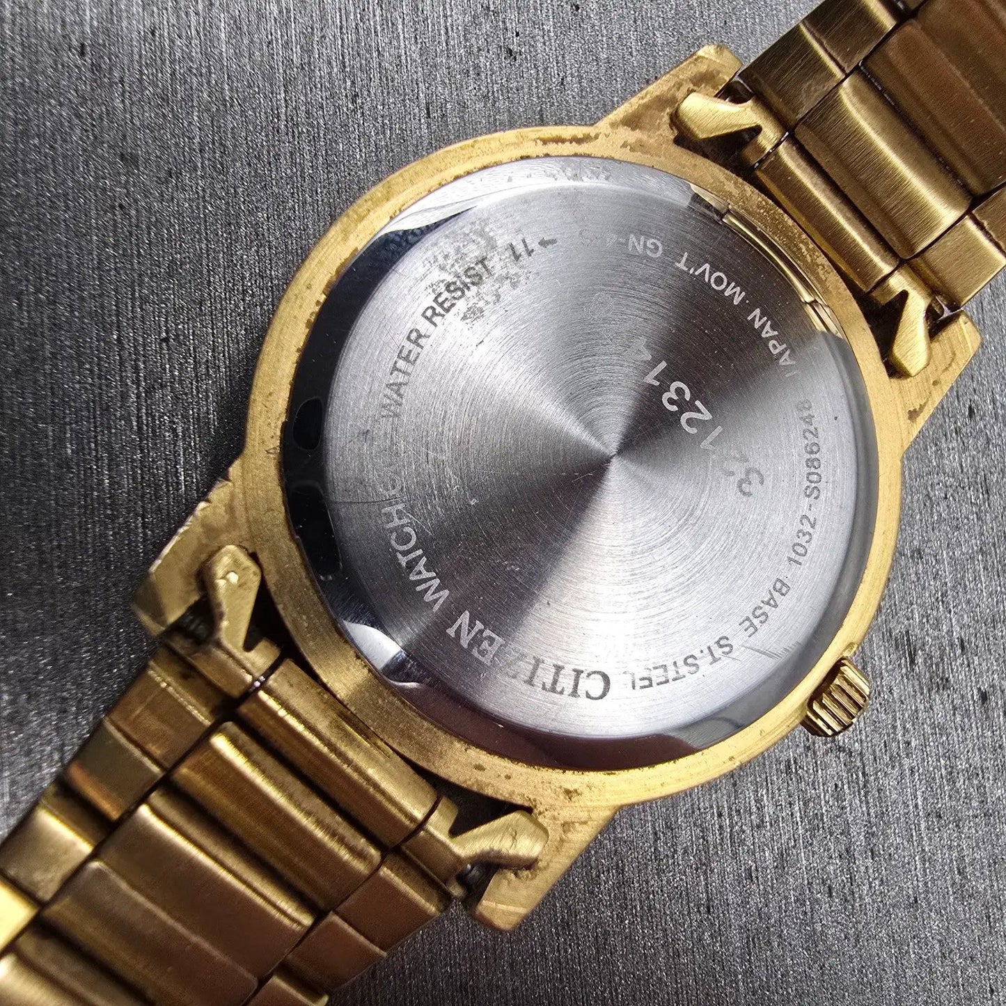 Citizen Watch Women 35mm Gold Dial Gold Tone Gemmed Round 1032-S086248 New Batt10