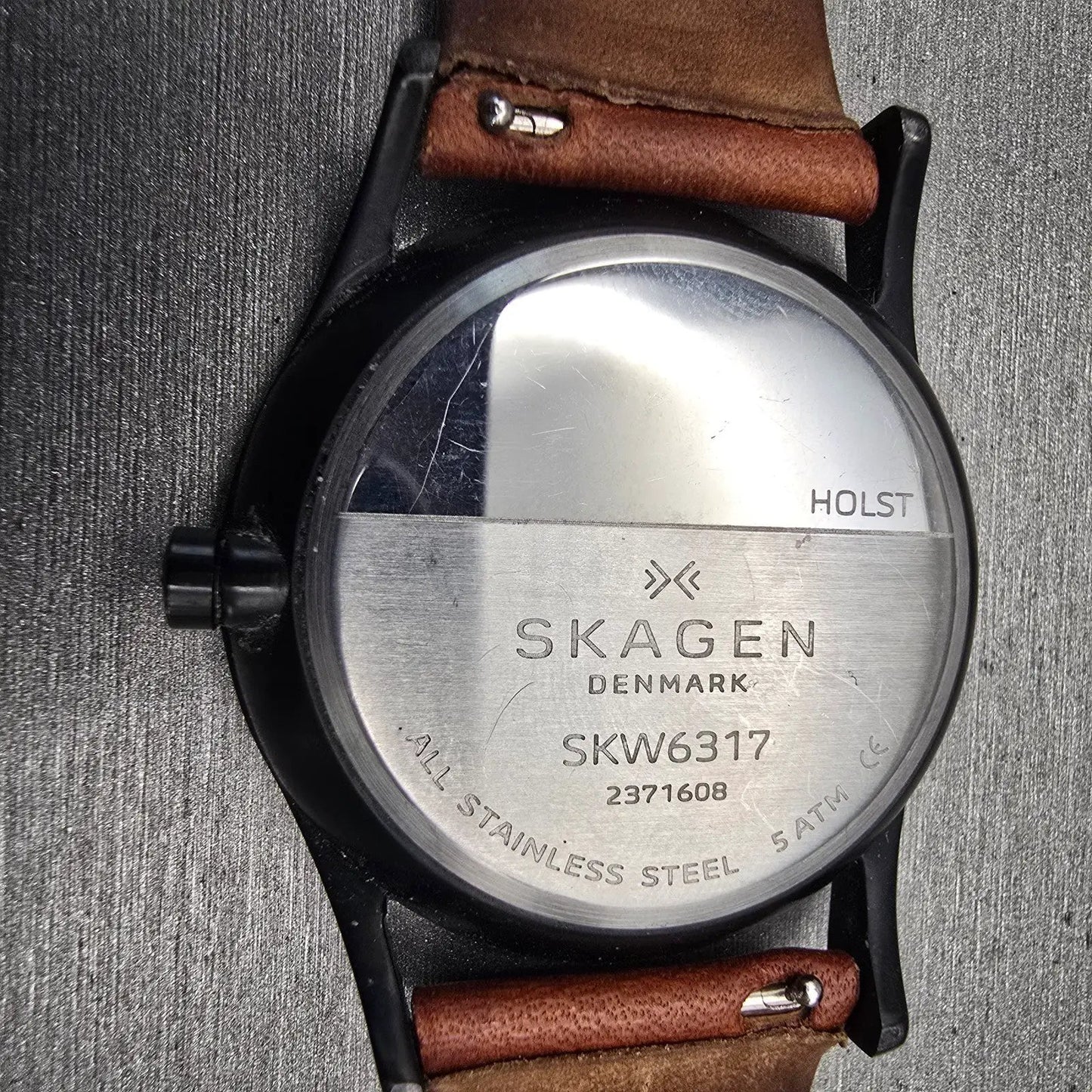 Skagen Holst Watch Men 40mm White Dial Black Tone Daydate SKW6317 New Battery10