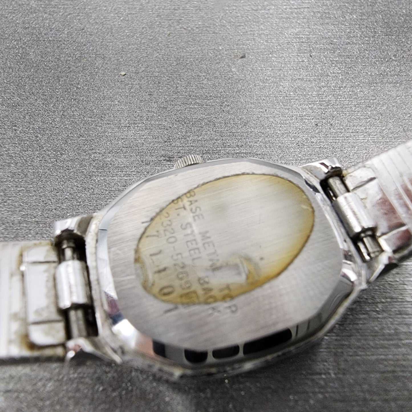 Seiko Watch Women 18mm White Dial Silver Tone Rectangle 2320-5269 New Battery