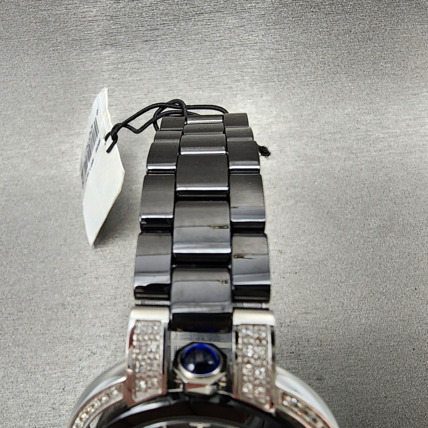 Bulova Rubaiyat Watch Women 35mm Black Dial Black Ceramic Diamond Bezel 98R266