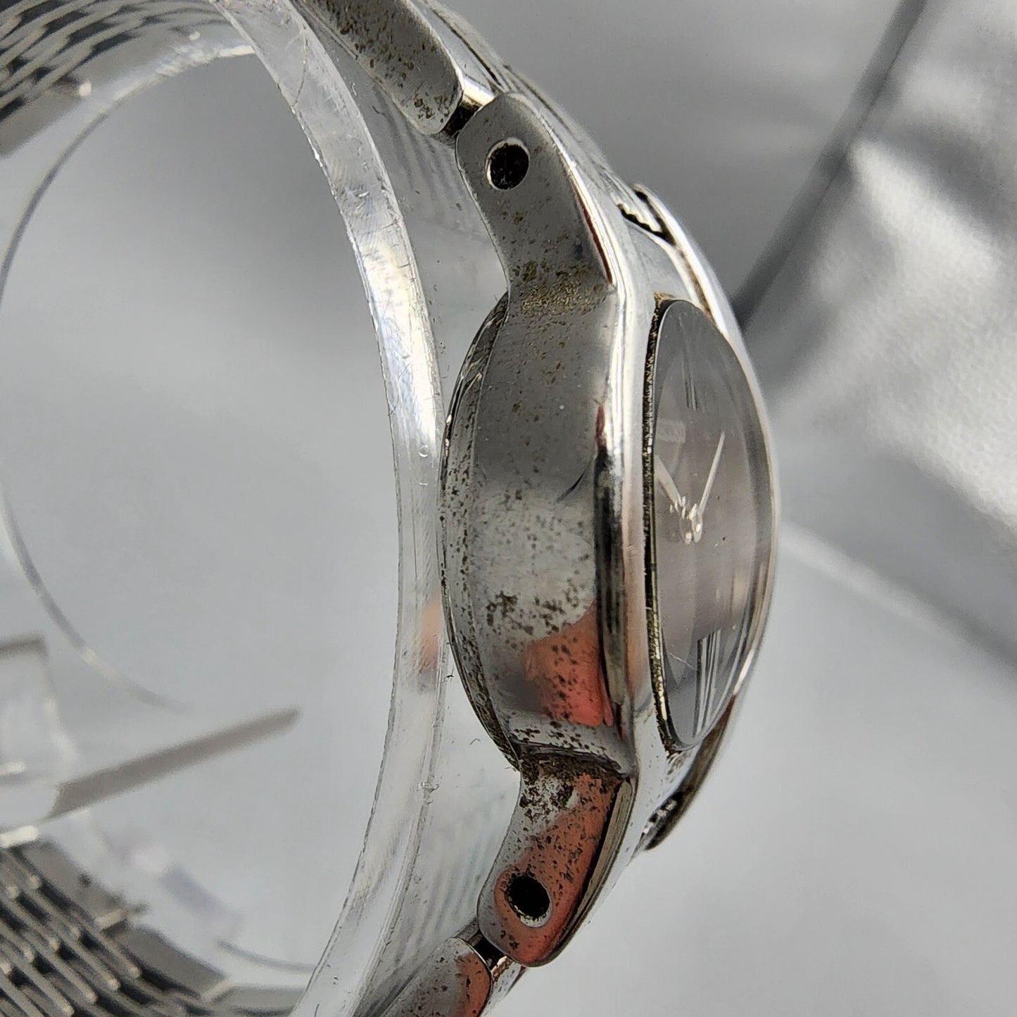 VTG Seiko Watch Women 20mm Black Dial Silver Tone Round 1N00-0HM0 New Battery