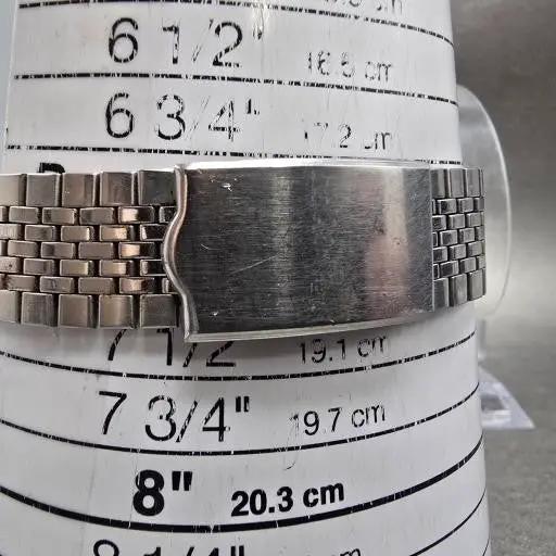 Seiko King Quartz Watch Men 36mm White Dial Silver Tone Daydate 4823-8130 PARTS12