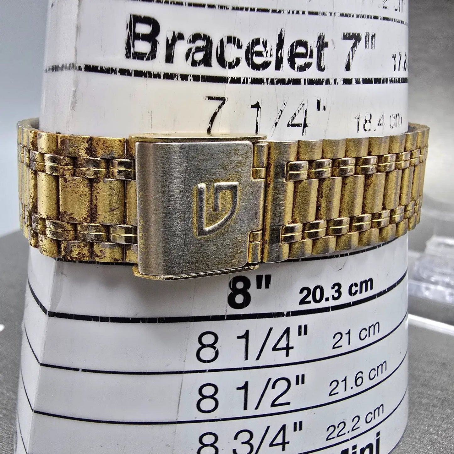 Gruen Watch Unisex 31mm Black Dial Gold Tone Date Round 225-6M12 New Battery11