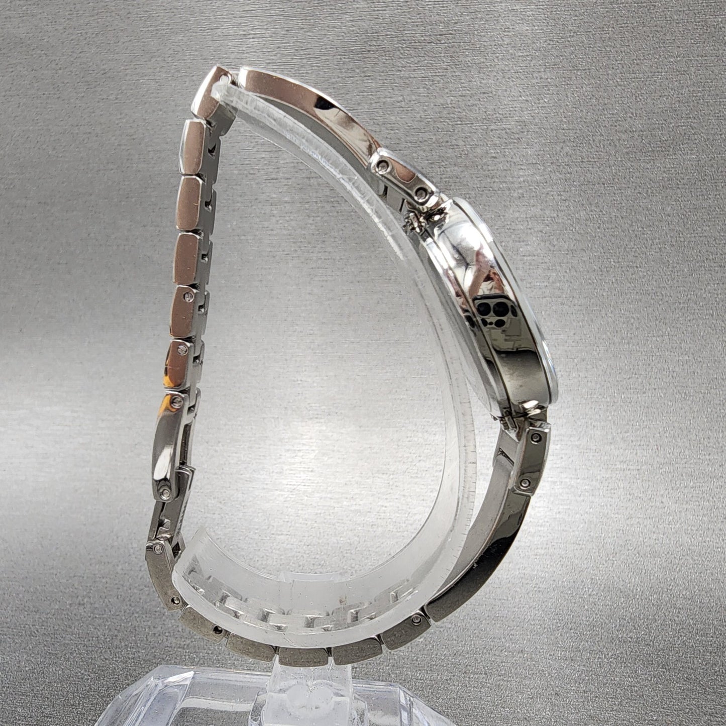 Bulova Marc Anthony Watch Women 26mm White Dial Silver Tone Diamond Accents B123
