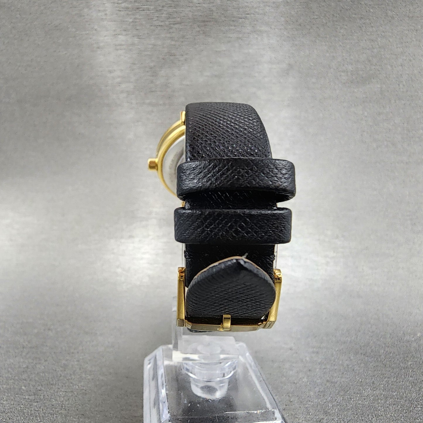 Movado Museum Classic Automatic Watch Women 32mm Black Dial Gold Date Leather