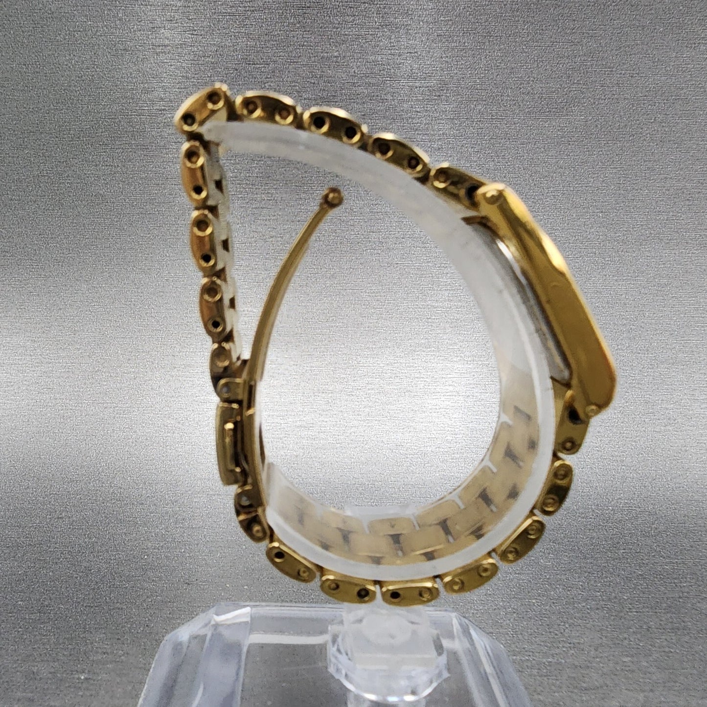 Seiko Watch Women 23mm White Dial Gold Tone Rectangle 4N00-6769 New Battery