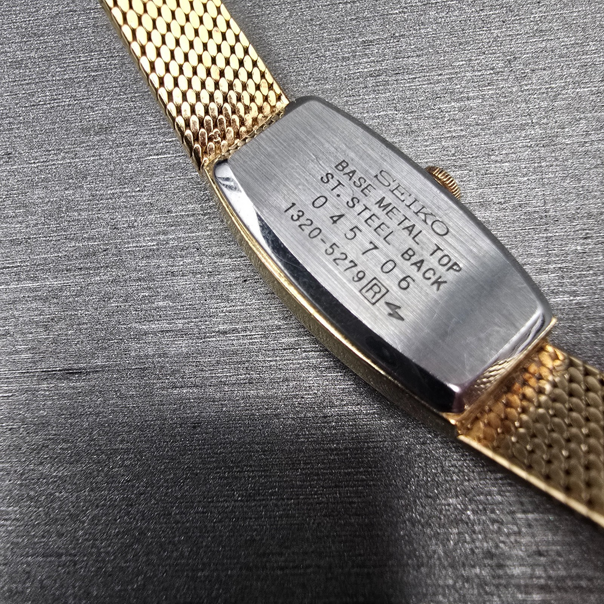 Seiko Watch Women 13mm Brown Dial Gold Oval 1320-5279 New Battery Vintage10