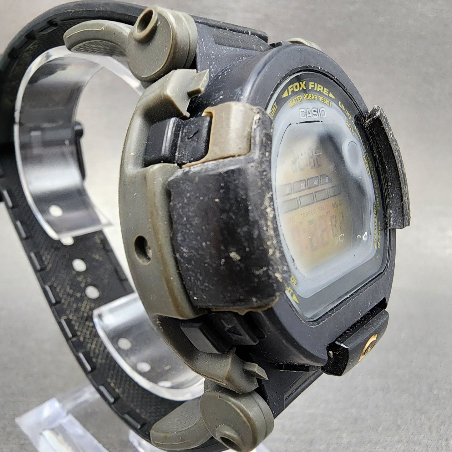 Casio G-Shock DW-002 Watch Men 48mm Digital Black Tone Round Fox Fire New Batt