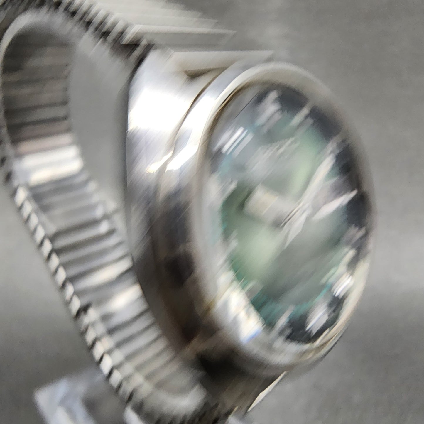 Seiko 5Actus Watch Men 37mm Green Dial Silver Tone Daydate 7019-7210 Runs READ!!