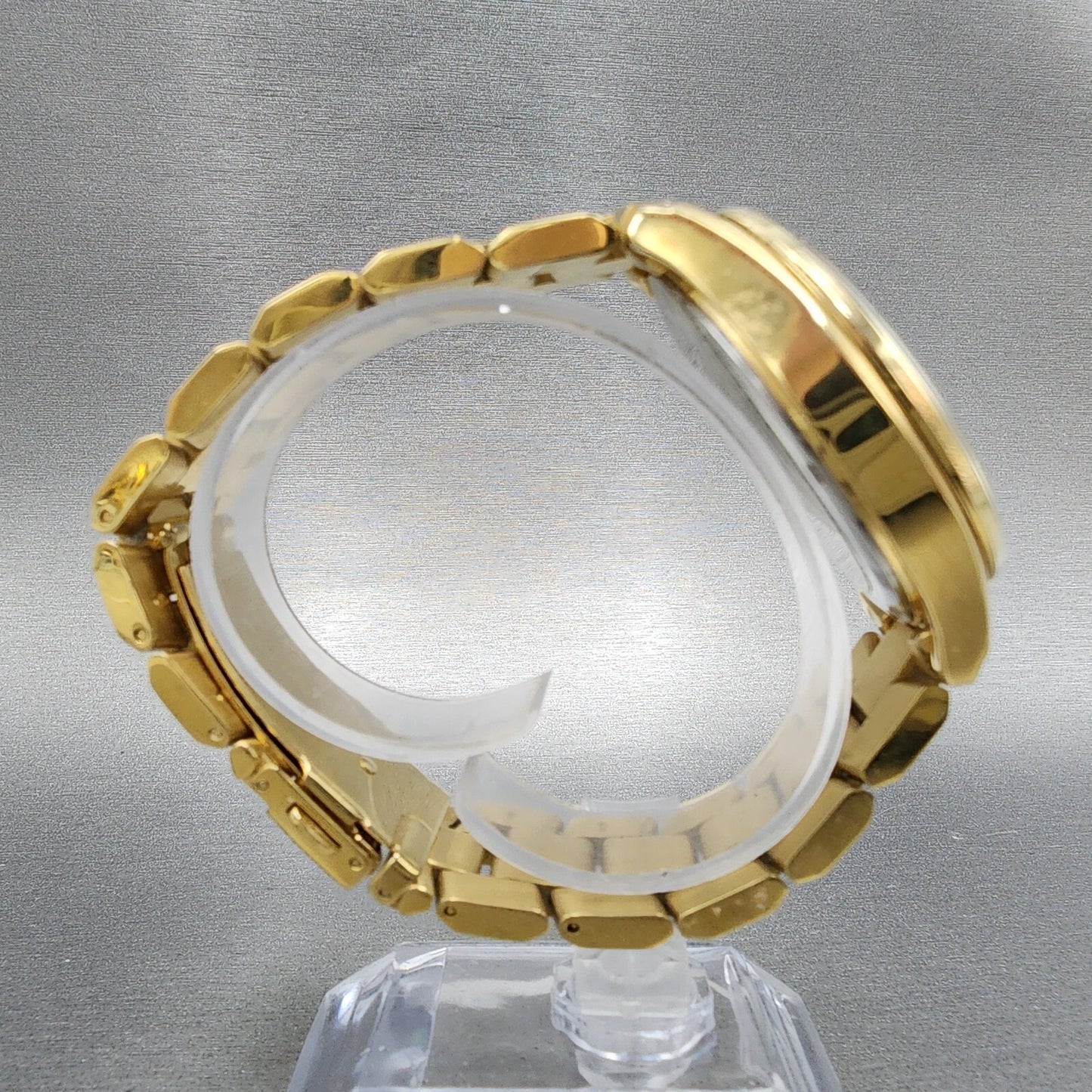 Michael Kors Briar Watch Women 40mm Black Dial Gold Tone Date Round New Battery
