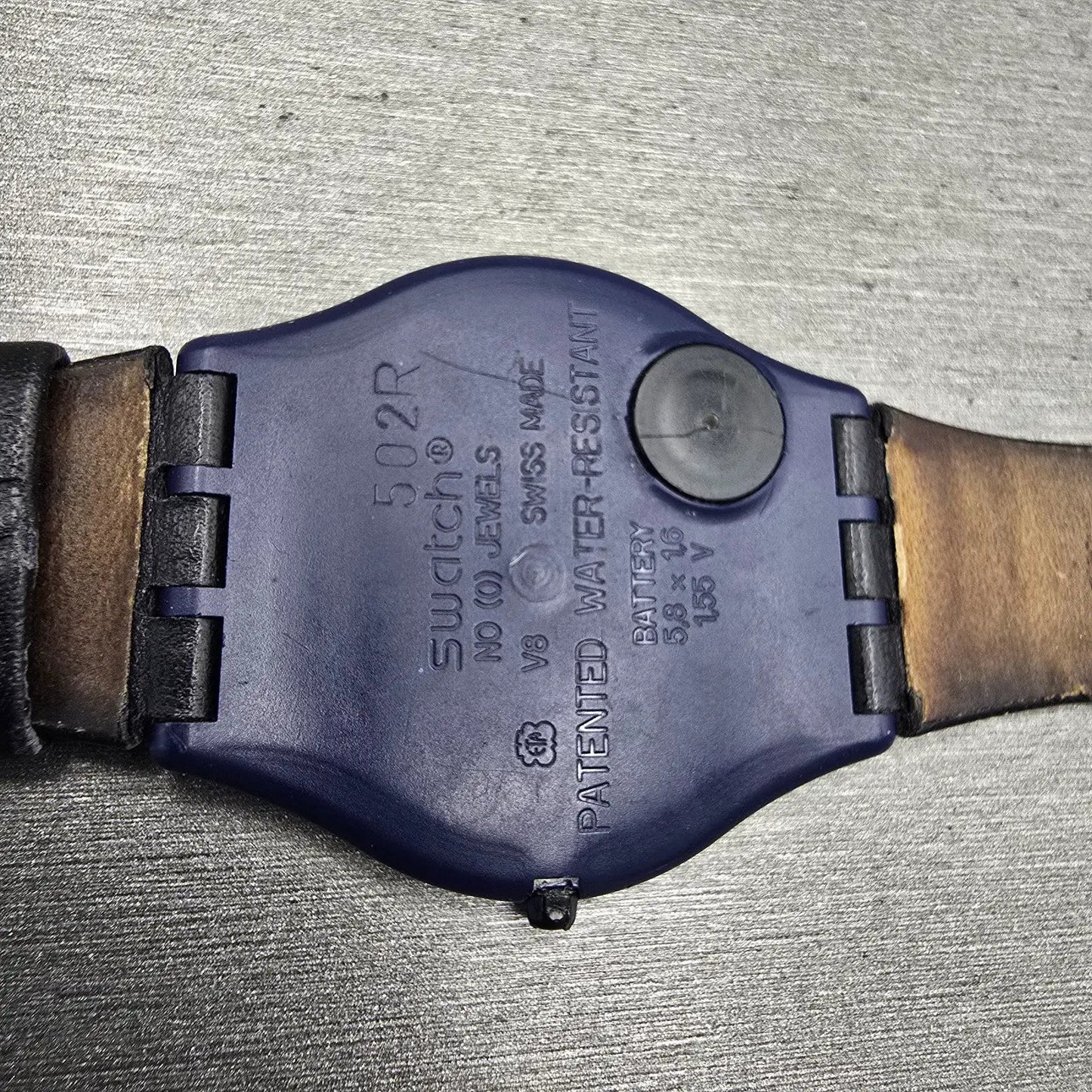 Swatch Skin Thinsider Watch Men Blue Dial Blue Case Round SFN102 New Battery10
