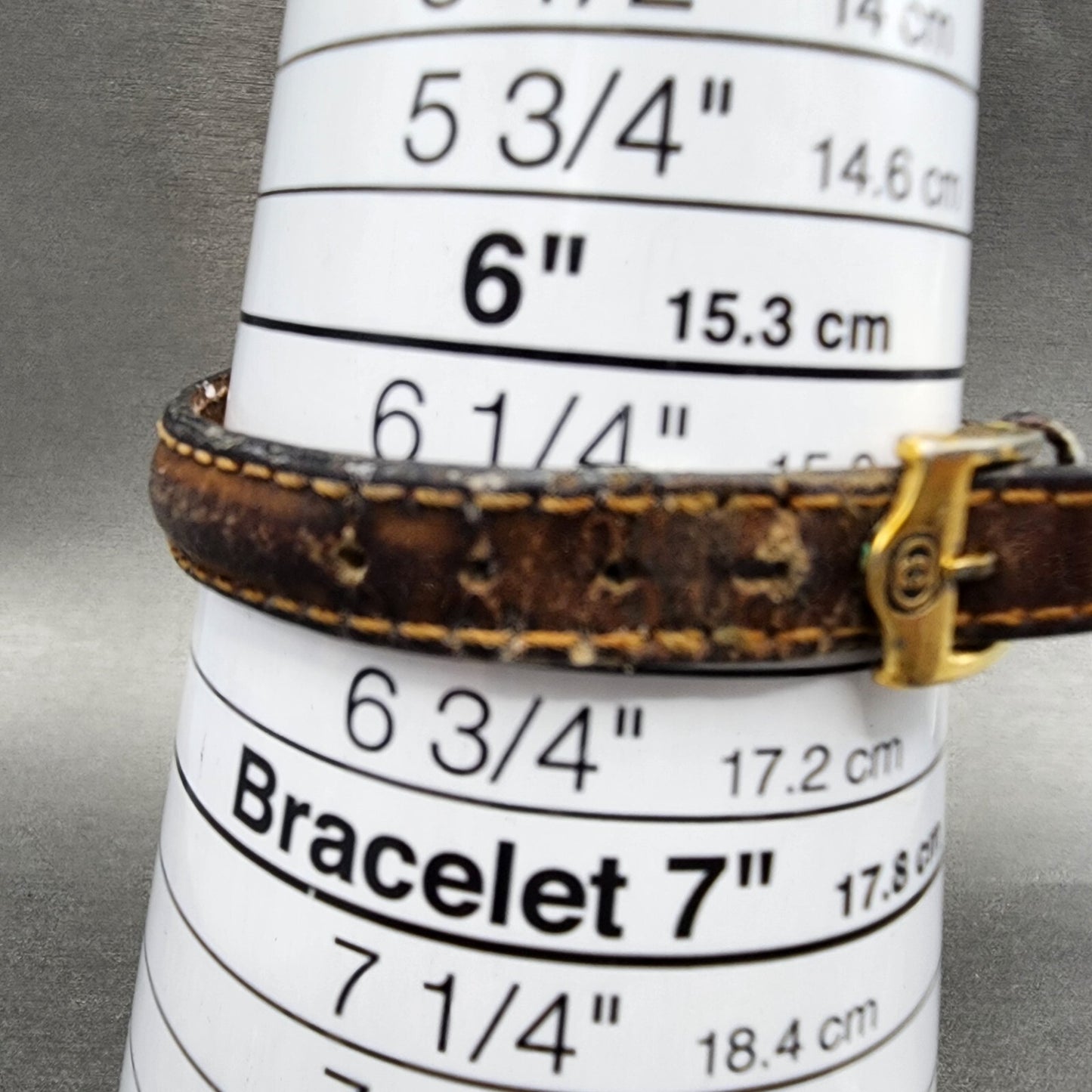 Gucci 4300L Watch Women 26mm Gold Dial Two Tone Date Round New Battery