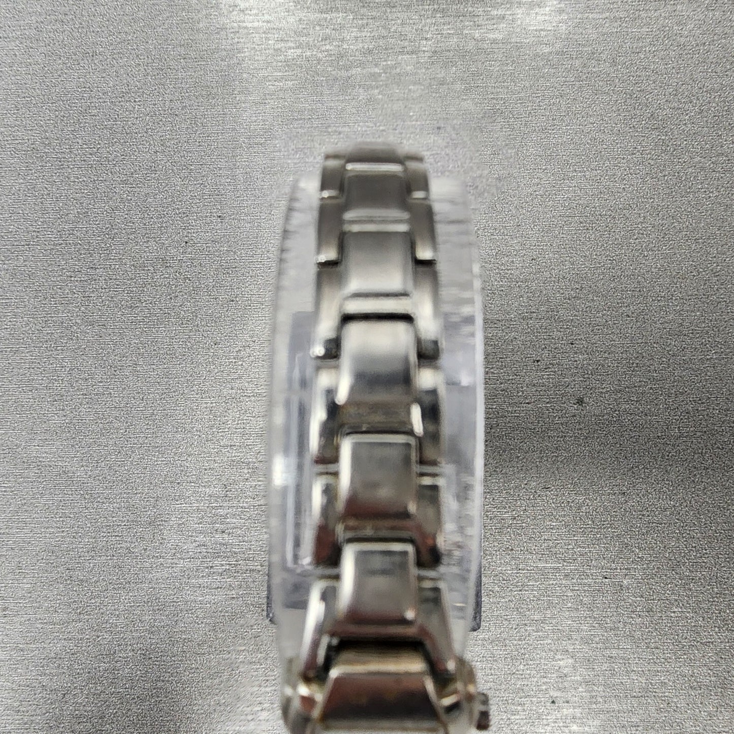 VTG Seiko Watch Women 16mm Blue Dial Silver Tone Rectangle 1N00-0GA0 New Battery
