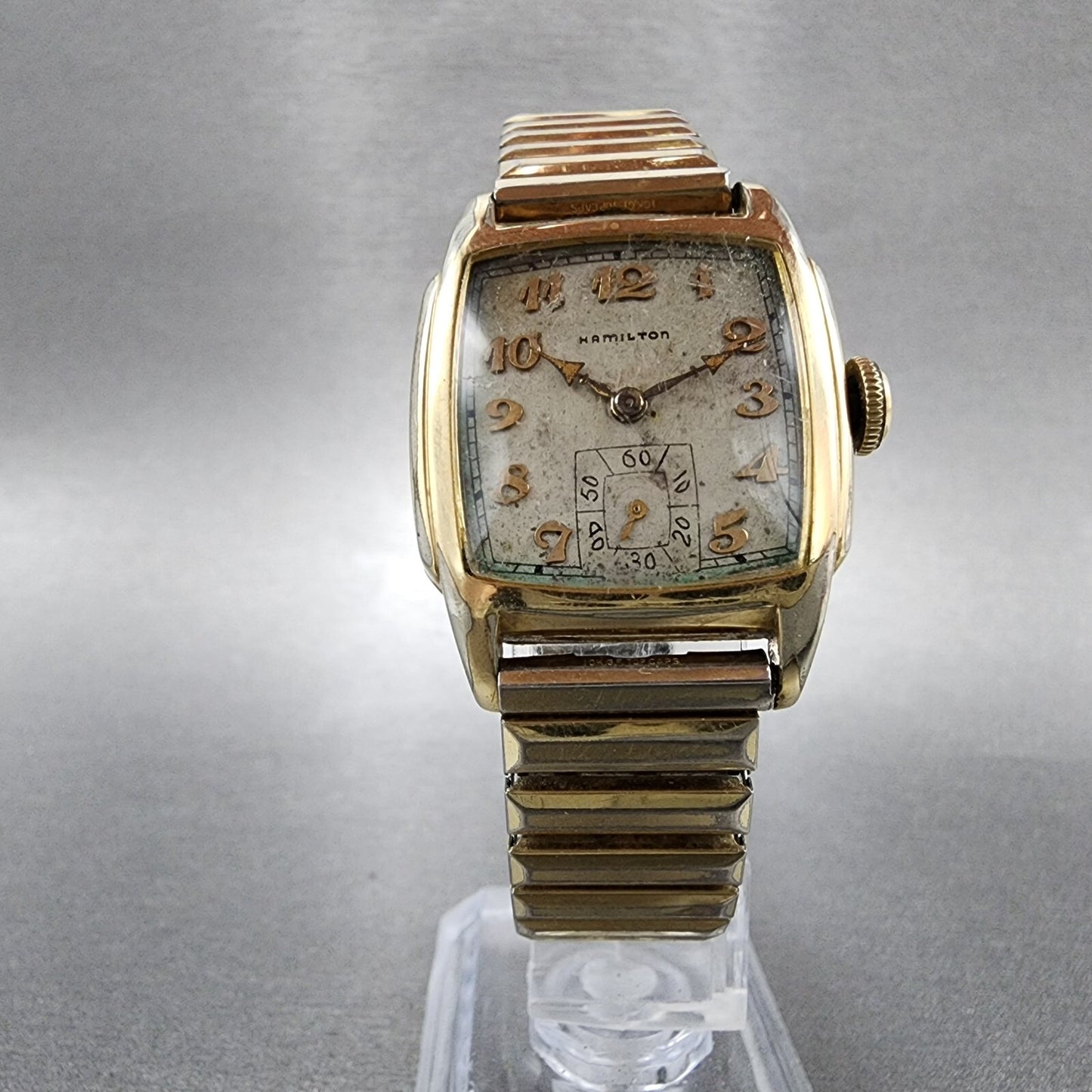 VTG Hamilton Scott Watch Men 27mm Cream Dial 10K Gold Filled Cal 987 Runs