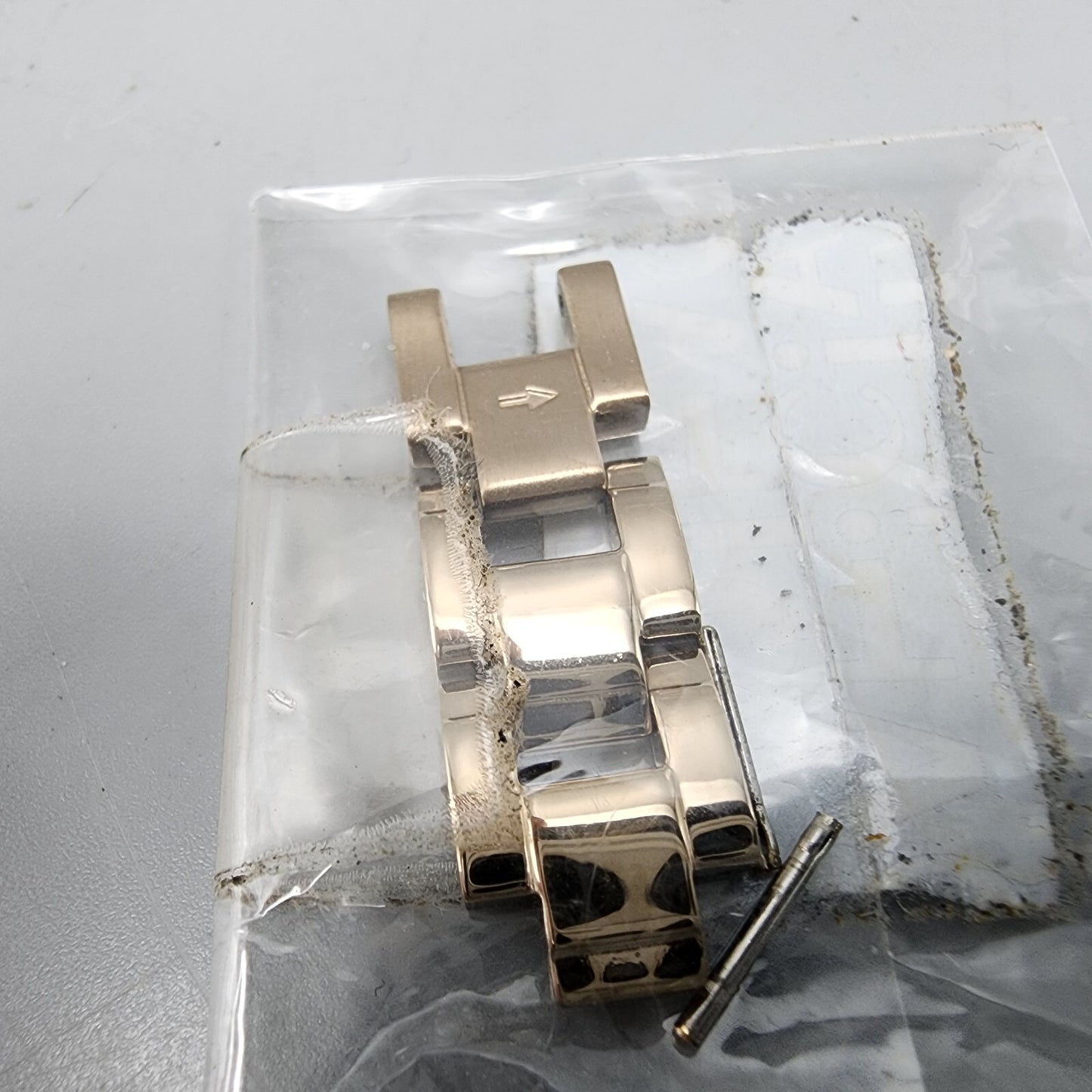 Spica Tic Tac Watch Women Rose Gold Tone Cream Dial Solar 19mm Rectangle Works
