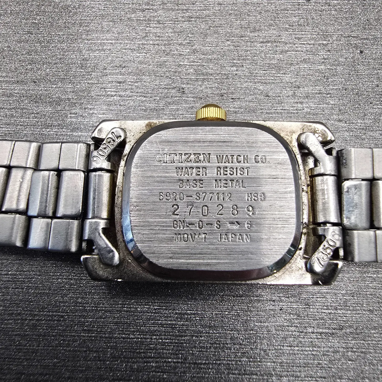 Citizen Watch Women 17mm Silver Dial Two Tone Rectangle 5920-S77112 New Battery10